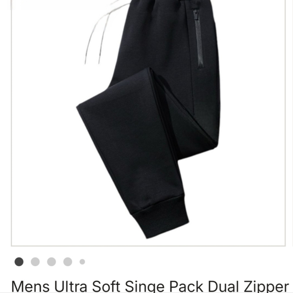 BenBen Black Jogger with Zipper - Picture 3 of 4